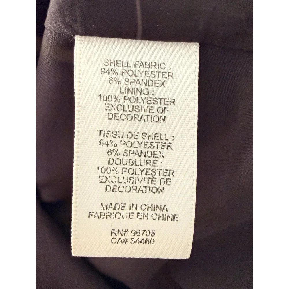 Rebecca Taylor Dress 10 Black Textured Fit‎ Flare Ladder Lace Cap Sleeve V Neck